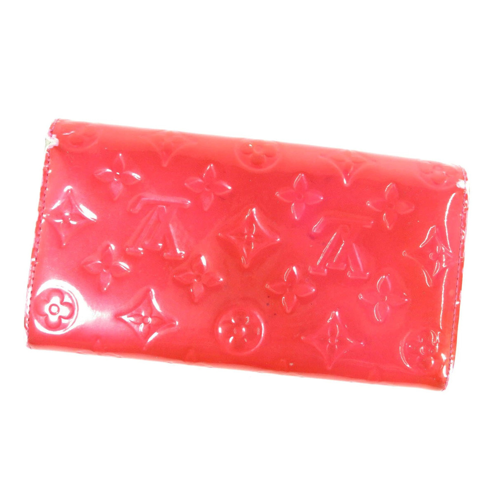 Louis Vuitton Portefeuille Sarah Vernis Leather Long Wallet Black